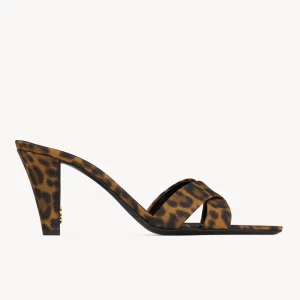 Saint Laurent JILL Leopard Mules